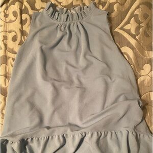 Baby blue ruffled tank top